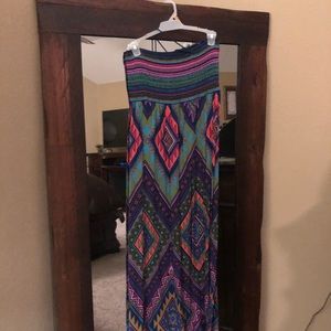 Strapless maxi dress